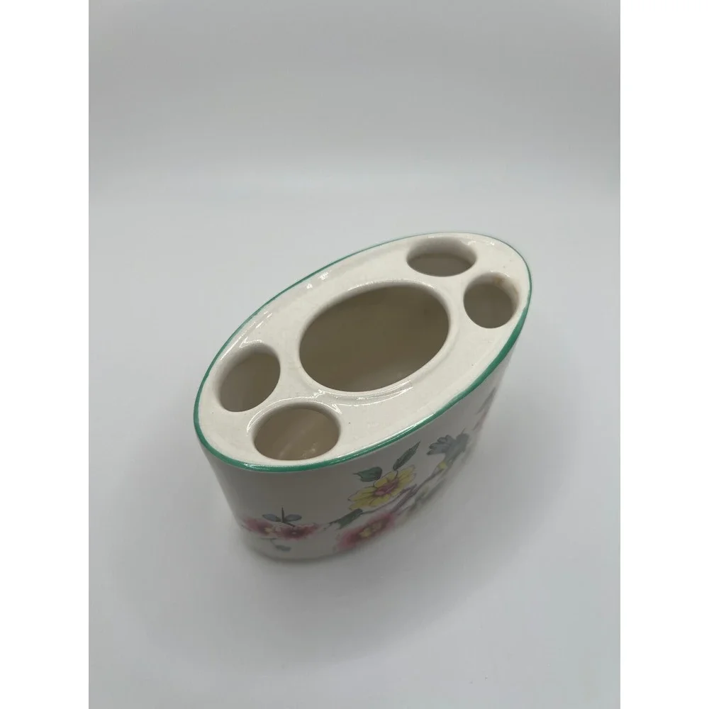 Vintage Old Foley James Kent Chinese Rose 3pc Floral Vanity Bathroom Set